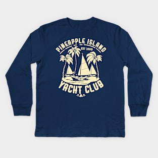 Pineapple Island Yacht Club Kids Long Sleeve T-Shirt